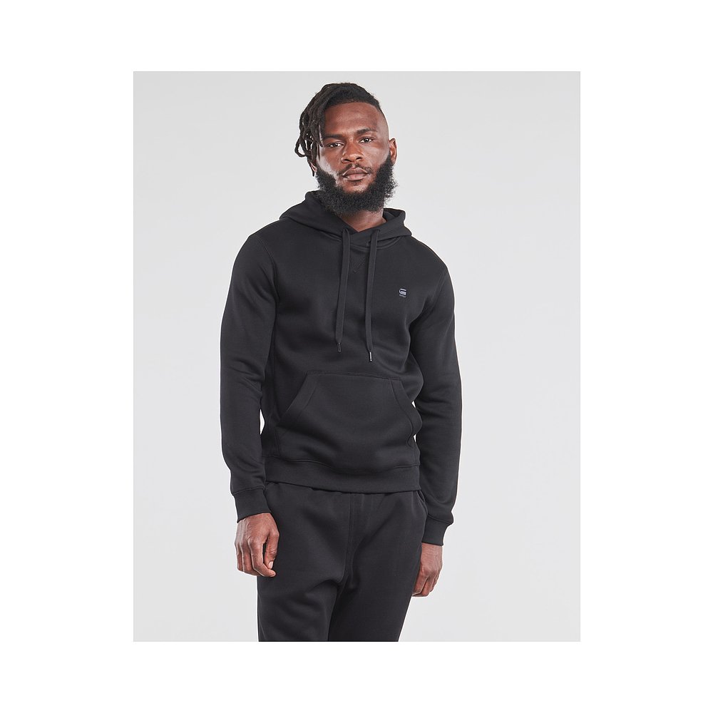 欧洲直邮G-Star Raw 男士 PREMIUM BASIC HOODED SWEATE 卫衣 黑 - 图0