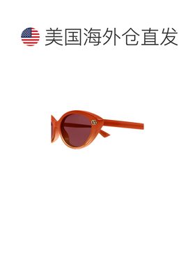 美国直邮Gucci 古驰 女士 猫眼醋纤太阳眼镜 orange橙色 舒适时尚