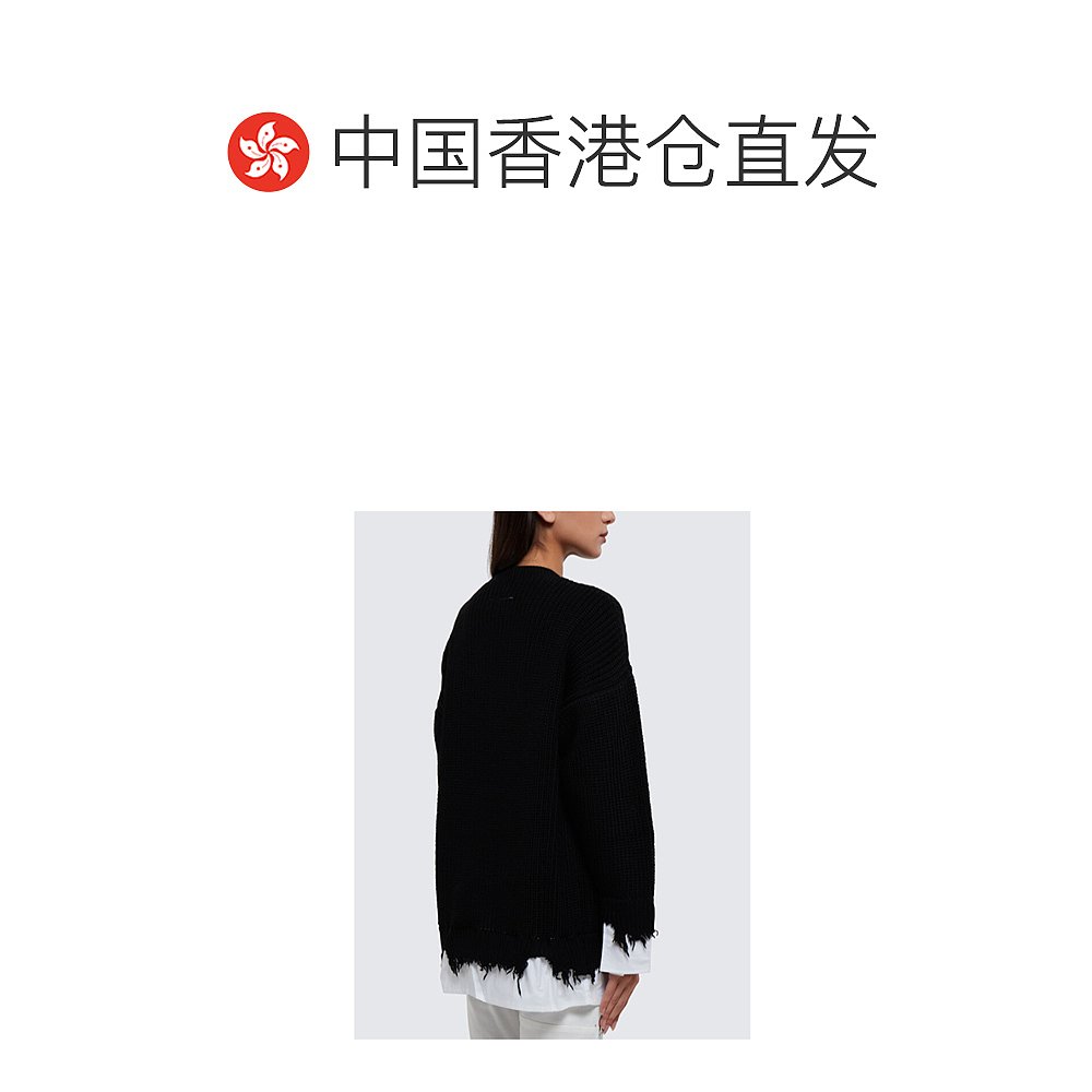 香港直邮Mm6 Maison Margiela 长袖圆领毛衣 S62HL0019S18382 - 图1