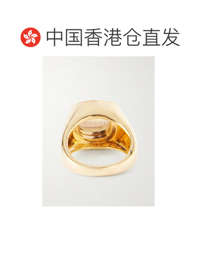 美国直邮Gucci 古驰 男士 Crest Gold- and Signet 镀银戒指 8637
