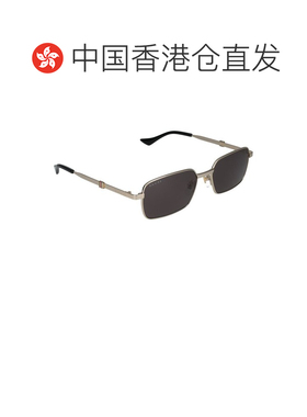 1h可退 香港直邮Gucci 古驰 男士 金色 Rectangular 太阳镜 GG149