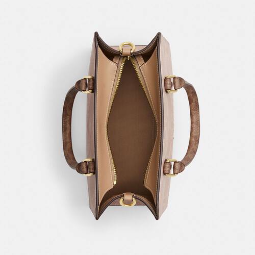 COACH/蔻驰 Maggie 24品牌Logo标志 人造革手提包单肩包女款CY676 - 图2