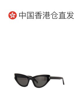香港直邮Saint Laurent 黑色徽标太阳镜 SL215GRACE