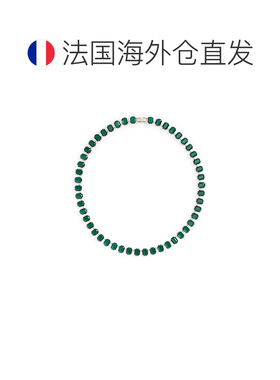 自营欧洲直邮Ralph Lauren拉夫劳伦 女士镀铑镶嵌宝石网球项链