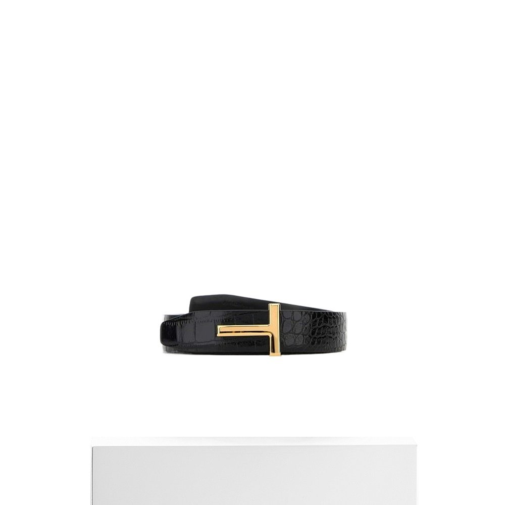 香港直邮Tom Ford 压花 T 字牌腰带 TB224LCL439G牛皮 - 图3