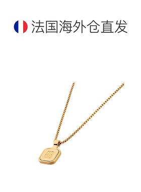 自营欧洲直邮Balenciaga巴黎世家 Nano女士金色黄铜BB标识方形项