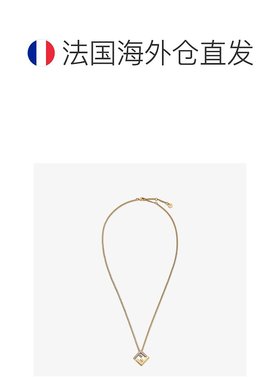 欧洲直邮FENDI(芬迪) Forever FENDI项链水晶金色吊坠
