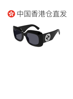 1h可退 香港直邮Gucci 古驰 女士 黑色 Rectangular Squared Fram