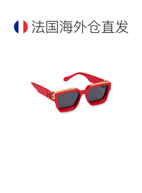 自营1h可退 欧洲直邮LV路易威登 红色醋酸纤维镜框太阳镜正品舒适