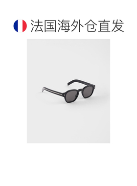 自营欧洲直邮PRADA普拉达 男士深灰色水晶镜片标志性金属板太阳镜