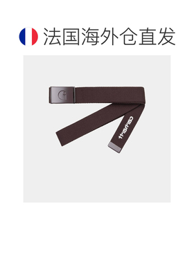 自营欧洲直邮Carhartt WIP 檀木色/白色聚酯帆布C标志腰带男女通