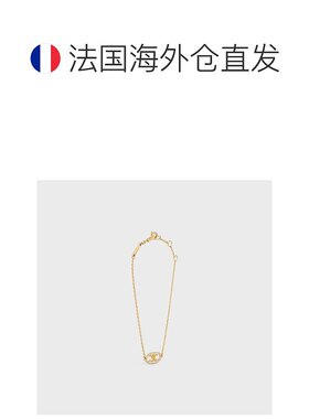 自营1h可退 欧洲直邮CELINE赛琳 女士棕色黄金/钻石手链新款