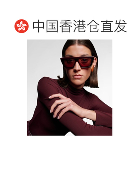 香港直邮alaia 女士 Lettering flat-top 徽标太阳眼镜