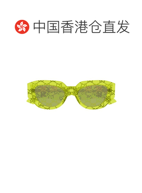 香港直邮Gucci 古驰 女士 几何框太阳镜 GG1421S green绿色 舒适