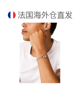 自营欧洲直邮Diesel迪赛 女士银灰色不锈钢链条手链