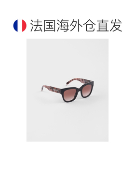 自营欧洲直邮PRADA普拉达 女士深棕色醋酸纤维徽标太阳镜