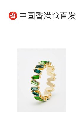 1h可退 香港直邮ASOS 女士 baguette tonal 设计绿色晶石镶嵌色调