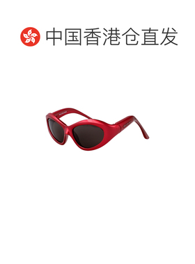 香港直邮BALENCIAGA 女士太阳镜 BB0386S004 SS2026 红色 全框太
