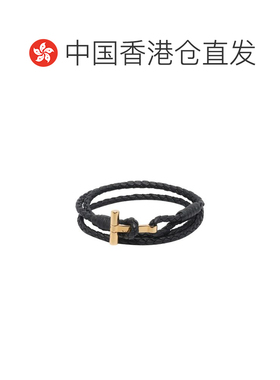 香港直邮Tom Ford 汤姆 福特 男士 T 编织皮革手链 JM005ICL002GN