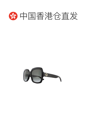 香港直邮GUCCI 女士眼镜 GG0036SN001 SS2026 黑色 徽标方形太阳