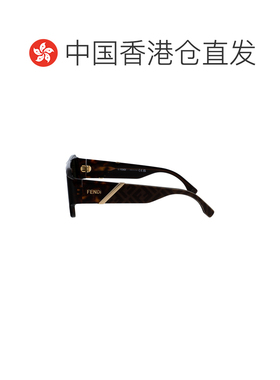 1h可退 香港直邮Fendi 芬迪 男士 FENDI 斜线太阳镜 FE40198I52N