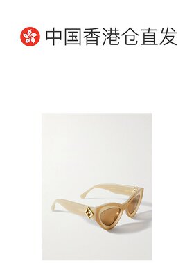 香港直邮Fendi 芬迪 女士 FF 钻石猫眼醋纤太阳眼镜 FE40146I57E