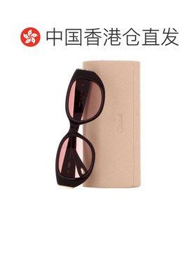 1h可退 香港直邮Chloe 蔻依 女士 酒红色醋纤太阳眼镜 CH0237SK00