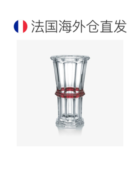 欧洲直邮Baccarat巴卡拉 Harcourt 1841红色水晶八角形轮廓花瓶