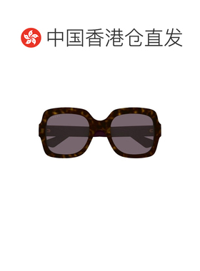 香港直邮GUCCI 女士太阳镜 GG1337S009 CO 深棕色 矩形太阳镜古驰