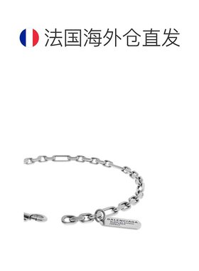 欧洲直邮BALENCIAGA（2025 年新品）标签女士登山扣项链 银色