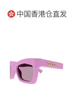 1h可退 香港直邮Gucci 古驰 女士 几何框太阳镜 GG1773S pink粉色