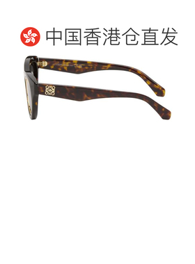 香港直邮LOEWE 罗意威 女士 棕色 Mini Anagram Cateye 太阳镜 LW