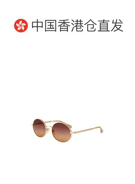 1h可退 香港直邮Chloe 蔻依 女士 GOLD-GOLD-BROWN 金属太阳眼镜