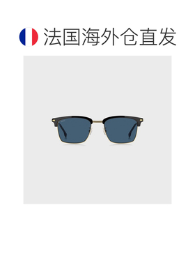 自营欧洲直邮HUGO BOSS雨果 男士黑金框蓝色镜片太阳镜