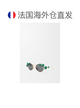 自营欧洲直邮Loewe罗意威 Daisy Field女士祖母绿金属太阳镜