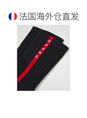 欧洲直邮自营PRADA普拉达 Linea Rossa女士黑色科技再生尼龙袜