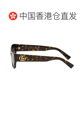 1h可退 香港直邮Gucci 古驰 女士 棕色 Low Nose Bridge Fit 太阳
