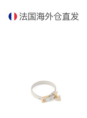 欧洲直邮PRADA (2025新品) Saffiano 皮革手链珐琅手镯配饰