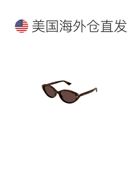美国直邮Gucci 古驰 女士 猫眼醋纤太阳眼镜 brown棕色 舒适时尚
