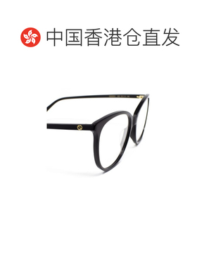 香港直邮GUCCI 女士眼镜 GG0550O001 SS2026 黑色 徽标平光镜