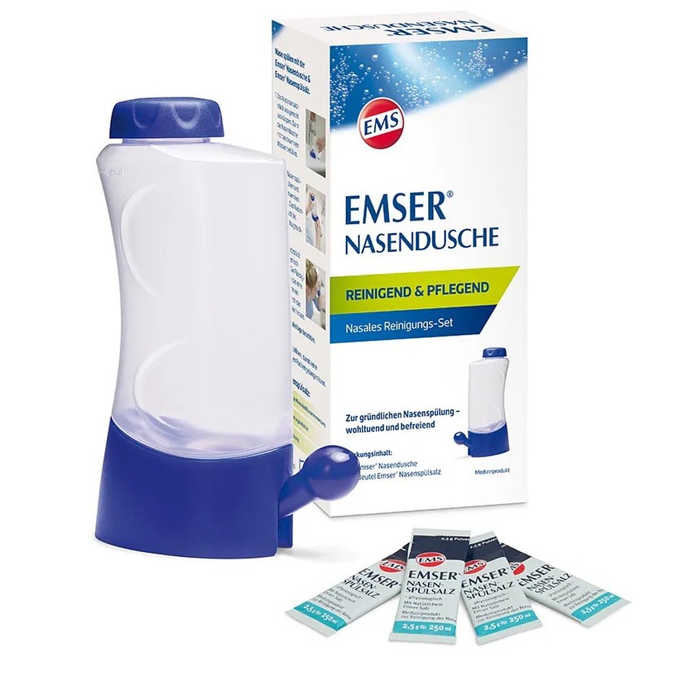 欧洲直邮德国药房 EMSER成人天然海盐洗鼻器过敏鼻腔清洁洗鼻壶-图2