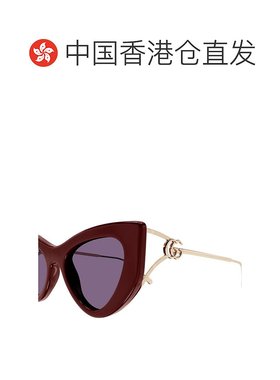 香港直邮Gucci 古驰 女士 几何框太阳镜 GG1565S red红色 舒适时