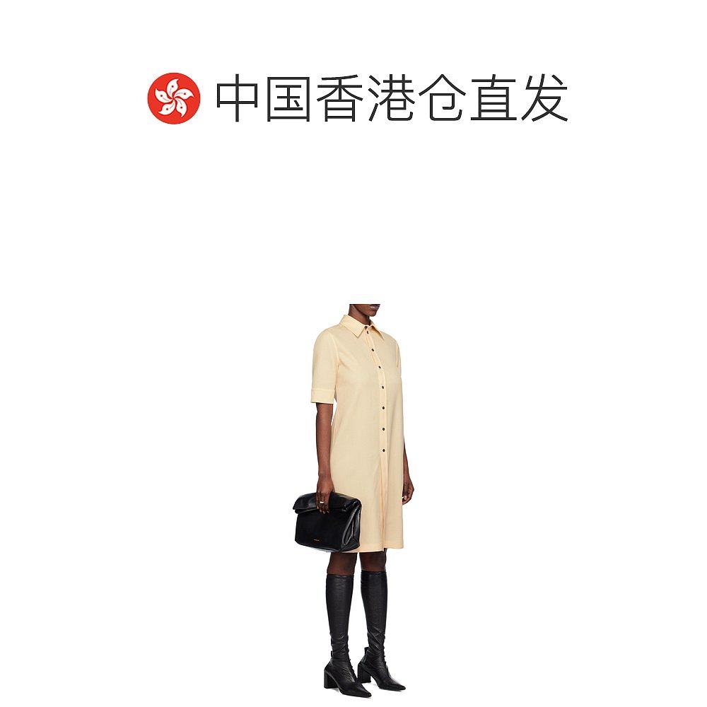 1h可退 香港直邮Jil Sander 吉尔 桑达 女士 衬衫式初剪羊毛连衣 - 图1