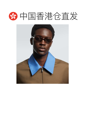 香港直邮Miu Miu 缪缪 男士 徽标矩形太阳眼镜 brown棕色 舒适时