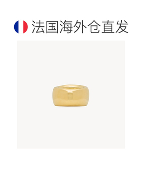 自营欧洲直邮YSL圣罗兰 女士黄铜金色金属光面牛角纹手镯