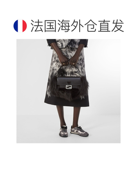 自营欧洲直邮Fendi芬迪 O’Lock女士金色青铜水晶戒指