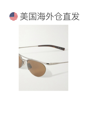 美国直邮Saint Laurent 圣罗兰 男士 圆框镀银太阳眼镜 SL862003