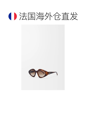 自营欧洲直邮LOEWE罗意威 Triangle Slim女士棕色醋酸细框太阳镜