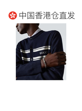 1h可退 香港直邮Gucci 古驰 男士 双G扣纯银手链 000919 metal金
