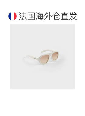 自营欧洲直邮PRADA普拉达 Shadowplay女士粉橙色渐变大飞行员太阳